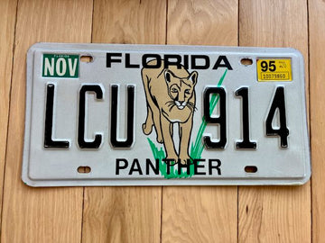 1995 Florida Panther License Plate