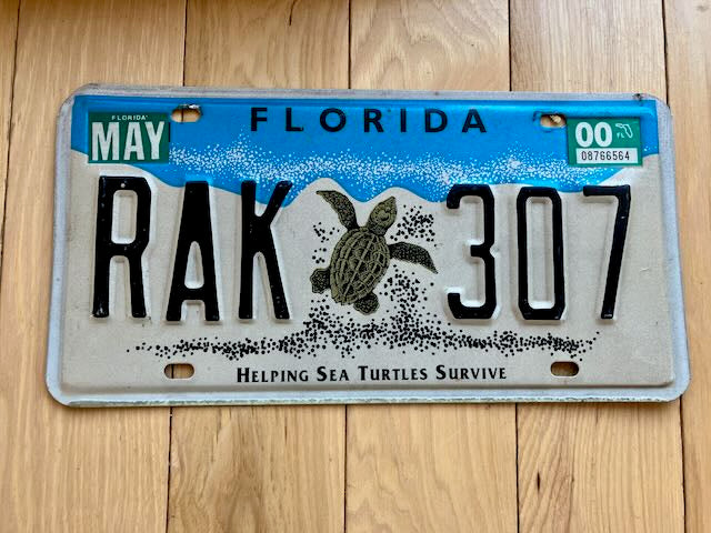 2000 Florida Helping Sea Turtles Survive License Plate – RusticPlates