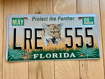 2000 Florida Protect The Panther License Plate