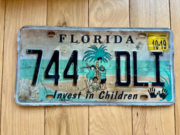 2019 Florida Invest In Children License Plate (Poor Condition)