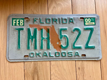 2000 Florida Okaloosa County License Plate