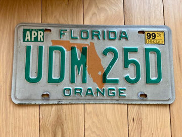 1999 Florida Orange County License Plate