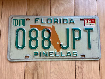 1989 Florida Pinellas County License Plate