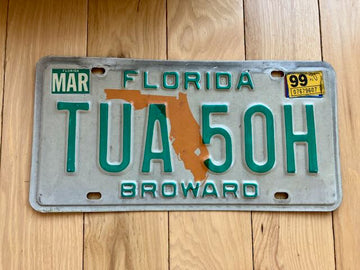 1999 Florida Broward County License Plate