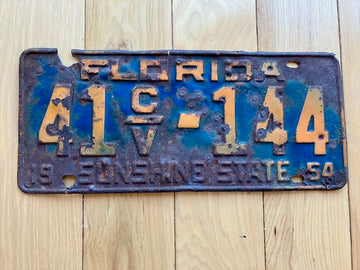 1954 Florida License Plate