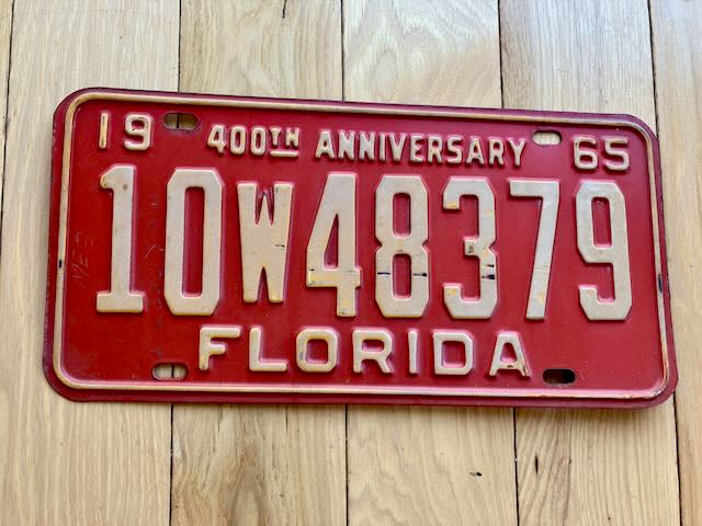 1965 Florida License Plate