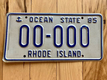 1985 Rhode Island Sample License Plate