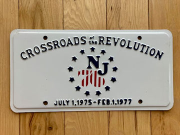 1975 New Jersey Crossroads of the Revolution License Plate