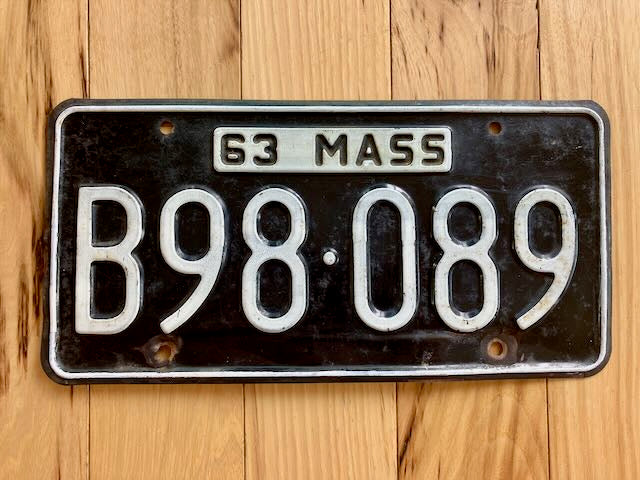 1963 Massachusetts License Plate