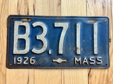 1926 Massachusetts License Plate