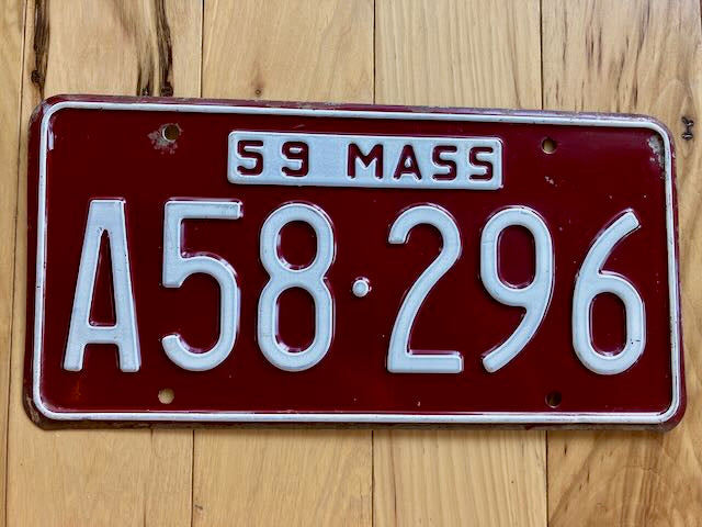 1959 Massachusetts License Plate