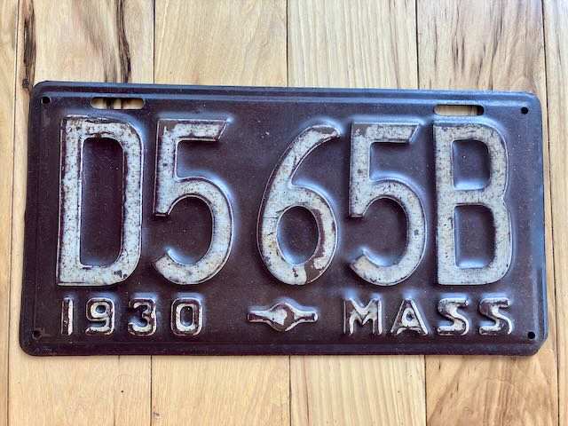 1930 Massachusetts Dealer License Plate