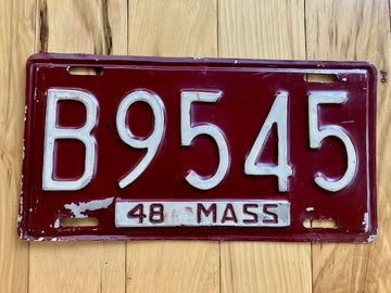 1948 Massachusetts License Plate