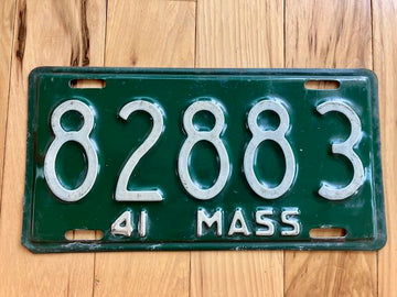 1941 Massachusetts License Plate