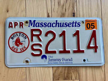2005 Massachusetts Boston Redsox License Plate
