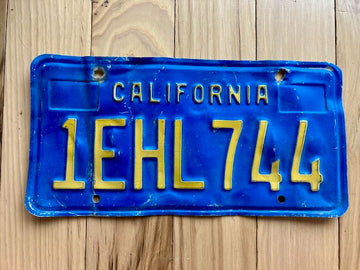 Blue California License Plate