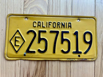 California Exempt License Plate