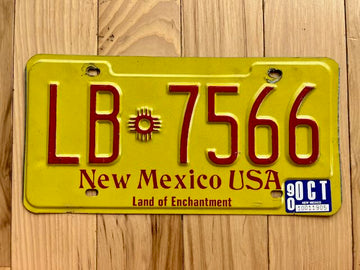 1990 New Mexico License Plate