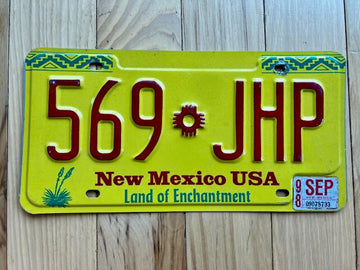 1998 New Mexico License Plate