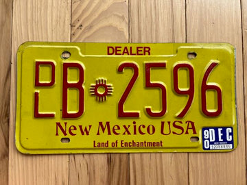 1990 New Mexico Dealer License Plate