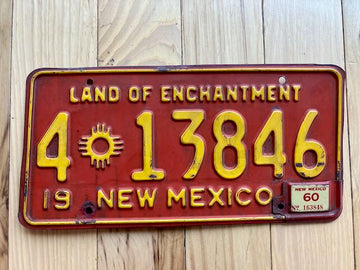 1960 New Mexico License Plate
