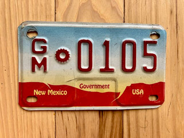 New Mexico GM Government Motorcycle License Plate