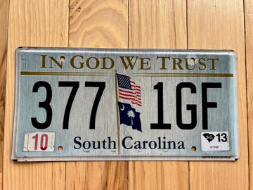 2013 South Carolina In God We Trust License Plate