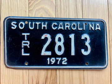1972 South Carolina Trailer License Plate
