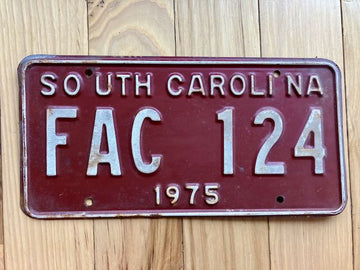 1975 South Carolina License Plate