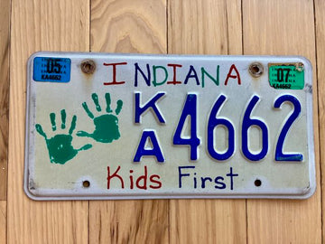 2007 Indiana Kids First License Plate