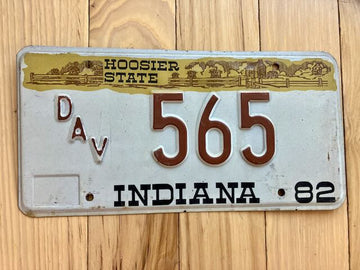 1982 Indiana DAV License Plate