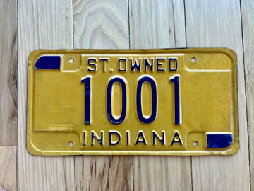 Vintage Indiana State Owned License Plate