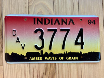 1994 Indiana DAV License Plate