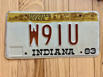 1983 Indiana Amateur Radio Operator License Plate