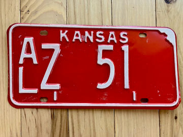 1960s/1970s Era Kansas Substitute License Plate - Low Number