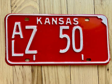 1960s/1970s Era Kansas Substitute License Plate - Low Number