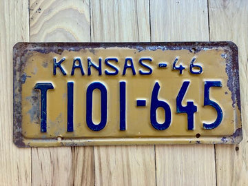 1946 Kansas License Plate