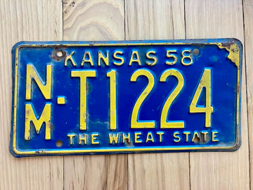1958 Kansas Truck License Plate