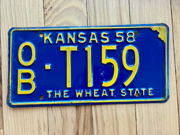 1958 Kansas Truck License Plate