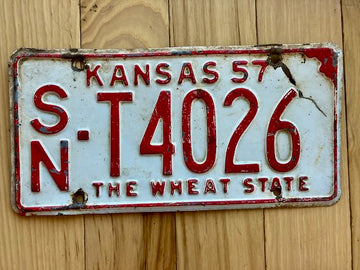 1957 Kansas Truck License Plate