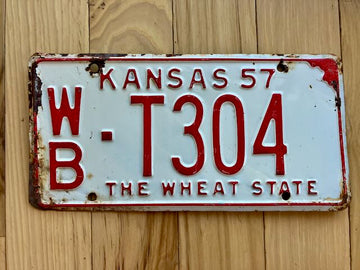 1957 Kansas License Plate