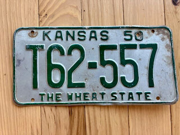 1950 Kansas License Plate