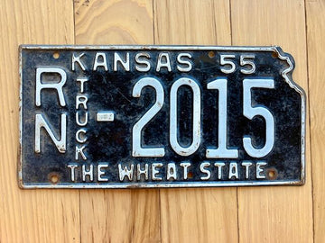 1955 Kansas Truck License Plate