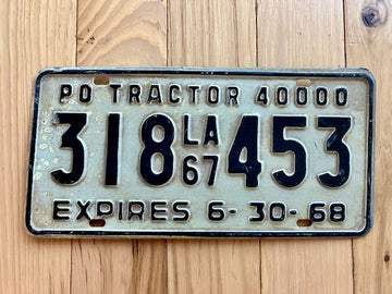 1967 Louisiana Private Truck (PO) License Plate