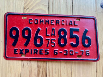 1975 Louisiana Commercial License Plate