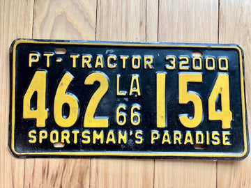1966 Louisiana PT Tractor License Plate