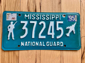 1995 Mississippi National Guard License Plate