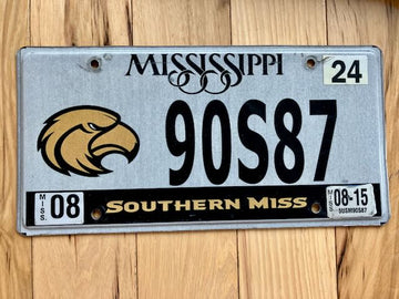 2015 Mississippi Southern Miss License Plate