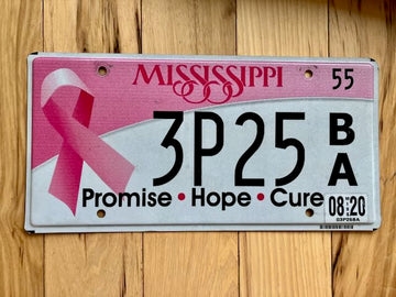 2020 Mississippi Breast Cancer License Plate