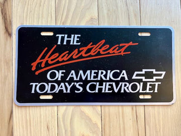 The Heartbeat of America, Todays Chevrolet Metal Booster License Plate